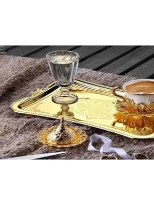 Teknocan Marketing Tiryaki Damat Sunum Seti, Gold, Kahve Fincanı