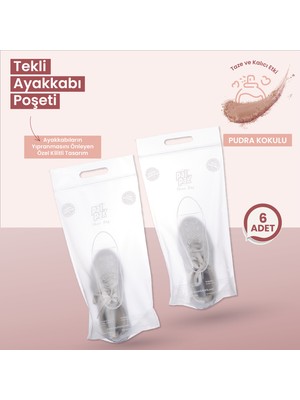 Palpak Ayakkabı Taşıma ve Saklama Poşeti, Çiftli Paketlemeye Uygun ve Pudra Kokulu 3 Adet (44.5X46.5 Cm)