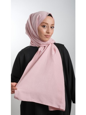 Hürrem Bone Pembe Düz Klasik Şal Pamuk Caz Sade 202105_04