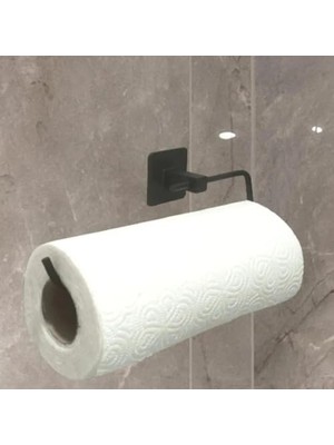 Jouis Havlu Askısı Siyah Yapışkanlı Lüks Tasarım Solo Peçetelik Havluluk, Solo Peçetelik Havlu Kağıdı Askısı(Kaliteli ve Yapışkanlı)