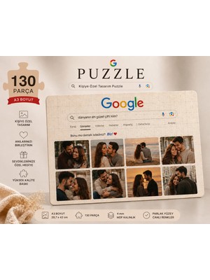 Biz! Puzzle | Google Temalı Kişiye Özel A3 130 Parça Puzzle