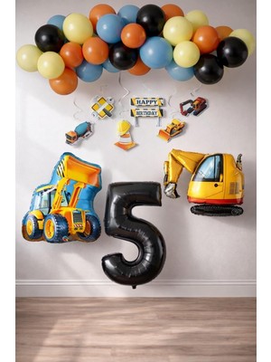 Teknocan Marketing Inşaat Temalı 5 Yaş Doğum Günü Parti Seti