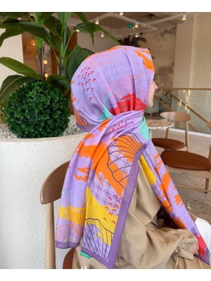 Lila Benetton Fiore Şal 1010