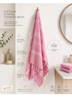Ecotton Works Peştemal Plaj Havlusu Banyo Havlusu Denizli Geleneksel Peştemal Havlu Pamuklu Sauna Hamam Havlusu