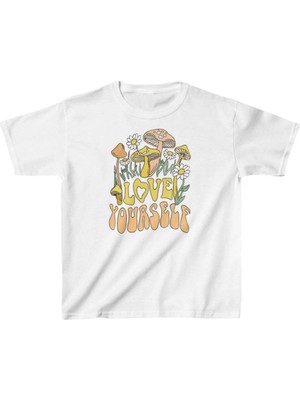 Tarz Yeri Çocuk Unisex Baskılı T-Shirt - Beyaz