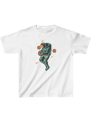Tarz Yeri Unisex Çocuk Baskılı T-Shirt - Beyaz