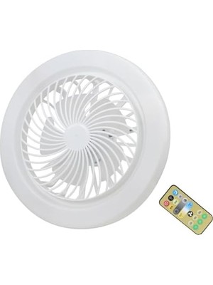 E27 Küçük Fan Işığı LED Işıklı Sessiz Tavan Vantilatörü Ayarlanabilir Renk Sıcaklığı Kısılabilir Fan Lambası Ayarlanabilir Fan Hızları 1h/2h/4h Çalışma Odası Için Uzaktan Kumandalı Zamanlayıcı