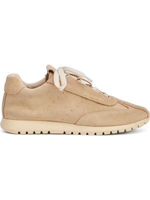 Tergan Krem Hakiki Süet Deri Kadın Sneaker - K26I1AY68651-U6P
