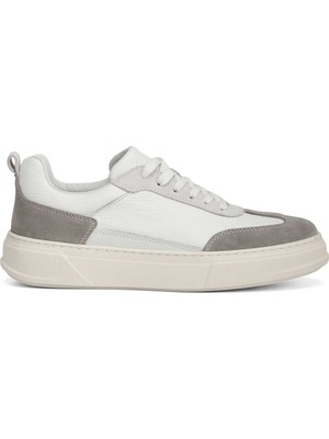Tergan Gri Hakiki Deri Erkek Sneaker - E26I1AY57751-N1Z