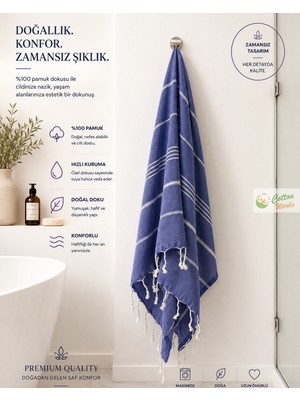 Ecotton Works Peştemal Plaj Havlusu Banyo Havlusu Denizli Geleneksel Peştemal Havlu Pamuklu Sauna Hamam Havlusu