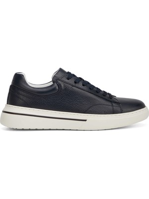Tergan Lacivert Hakiki Deri Erkek Sneaker - E26I1AY57758-A38