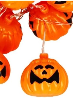 Beysüs Cadılar Bayramı Halloween Pilli Balkabağı LED 12 Li