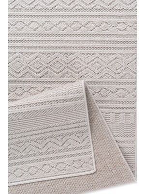 Evoris Bonnie BO1258W Krem Halı Loop Sisal Modern Desen Pamuk Taban Tozuyok Salon Mutfak Koridor Halısı