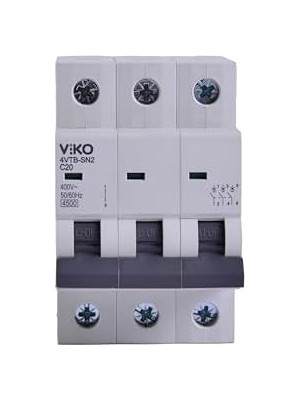 4VTB-3C20 Otomatik Sigorta 4,5ka C Tipi 3 Kutup 20A
