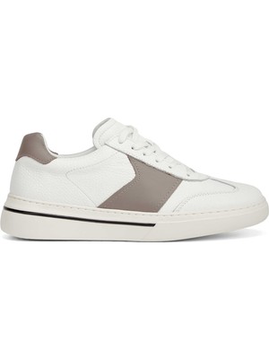 Tergan Beyaz Hakiki Deri Erkek Sneaker - E26I1AY57761-V2V