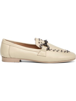Tergan Bej Hakiki Deri Kadın Loafer - K26I1AY68692-A25