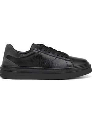 Tergan Siyah Hakiki Deri Erkek Sneaker - E26I1AY57757-A41