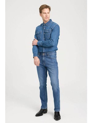 Wrangler Slim Texas Mavi Erkek Jean Pantolon W12S084W83