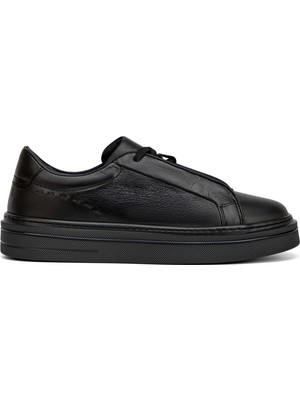 Tergan Siyah Hakiki Deri Erkek Sneaker - E26I1AY57756-A23