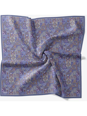 Silk Home Soft Eşarp Geometrik Mavi