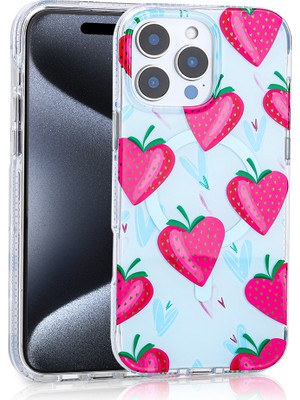Yıldız Store iPhone 16 Pro Max Kılıf Rengarenk Desenli Magsafe Kamera Yükseltili Silikon Ydst