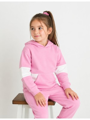 Organickid Gamer Çocuk Pembe Kapüşonlu Sweatshirt