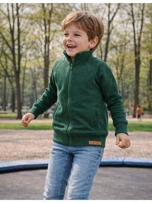 Organickid Cinnamon Çocuk Yeşil Sweatshirt