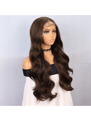 Colezium Koyu Kumral Fiber Sen Front Lace Tül Peruk