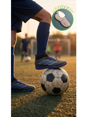 Nespa Çoraplı Erkek Halı Saha Kramponu - Kaymaz Tabanlı Bilekli Futbol Ayakkabısı + çorap hediye
