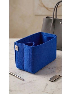 Marjinal W Club Tek Suluklu Çanta İçi Organizer Saks Mavisi 28x15x12