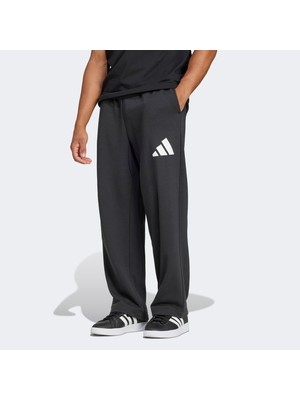 adidas Essentials Wide Leg 3 Bar Logo Erkek Siyah Eşofman Altı.-