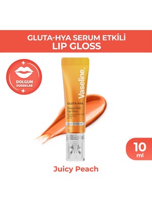 Vaseline Gluta Hya Serum Etkili Lip Gloss Juicy Peach 10 ml