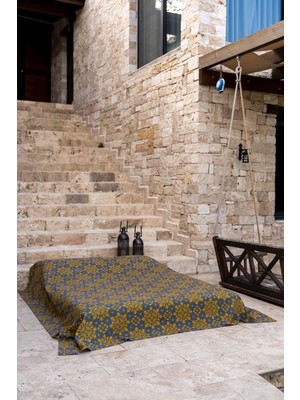 Cotton Collection Çift Kişilik Yatak Örtüsü Aurum