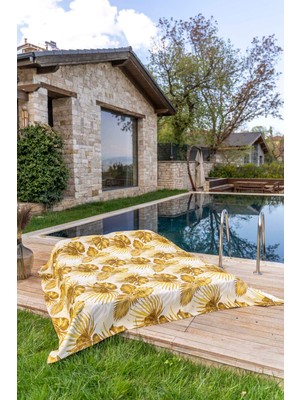 Cotton Collection Çift Kişilik Yatak Örtüsü Palmera