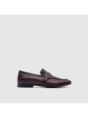 TOGO Kahverengi Hakiki Deri Erkek Casual Loafer Ayakkabı [052360]