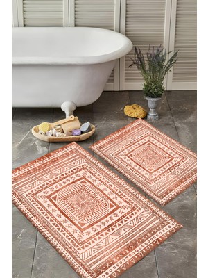 Dijital Baskılı Yıkanabilir Banyo Paspası Takımı