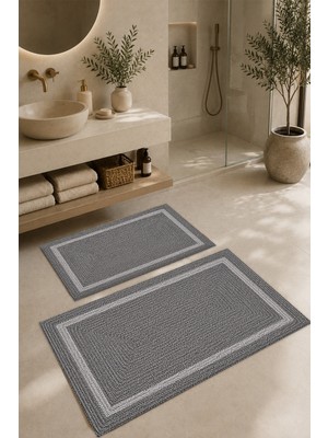 Dijital Baskılı Yıkanabilir Banyo Paspası Takımı