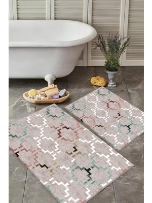 Dijital Baskılı Yıkanabilir Banyo Paspası Takımı