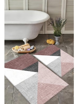 Dijital Baskılı Yıkanabilir Banyo Paspası Takımı