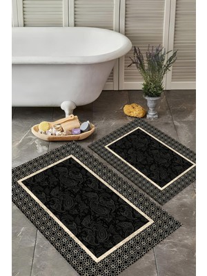 Dijital Baskılı Yıkanabilir Banyo Paspası Takımı