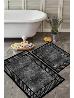 Dijital Baskılı Yıkanabilir Banyo Paspası Takımı