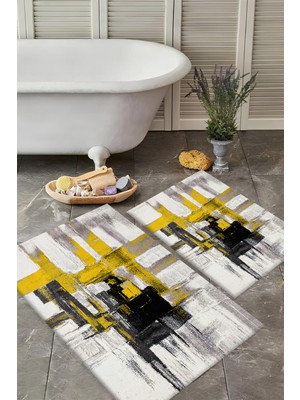 Dijital Baskılı Yıkanabilir Banyo Paspası Takımı