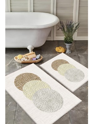 Dijital Baskılı Yıkanabilir Banyo Paspası Takımı