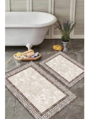 Dijital Baskılı Yıkanabilir Banyo Paspası Takımı
