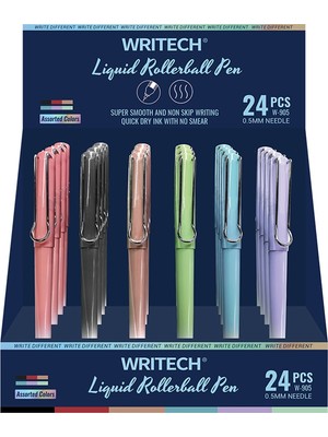 Writech Wrıtech W-905 Lıquıd Roller 4 Renk 0,5mm Kalem - 24'lü Dısplay