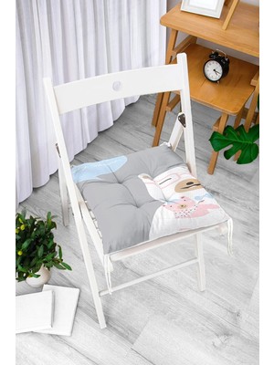 Rem Home Remhome Özel Tasarım Dijital Baskılı Pofidik Sandalye Minderi