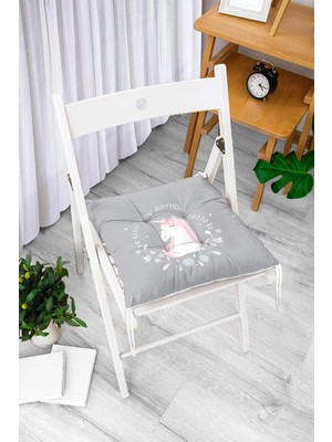 Rem Home Remhome Özel Tasarım Dijital Baskılı Pofidik Sandalye Minderi