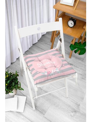 Rem Home Remhome Gri Zeminde Sevimli Geyik Tasarımlı Bebek Odası Pofidik Sandalye Minderi