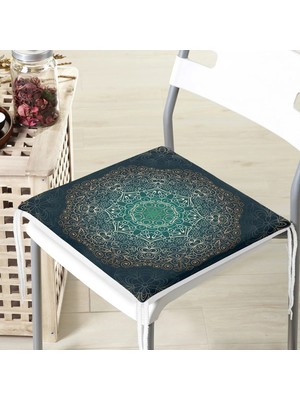 Rem Home Remhome Lacivet Desenli Gold Mandla Motifli Dekoratif Fermuarlı Sandalye Minderi