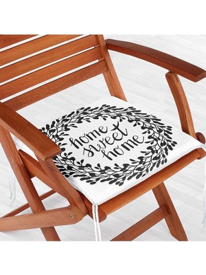 Rem Home Remhome Home Sweet Home Dijital Baskılı Fermuarlı Sandalye Minderi